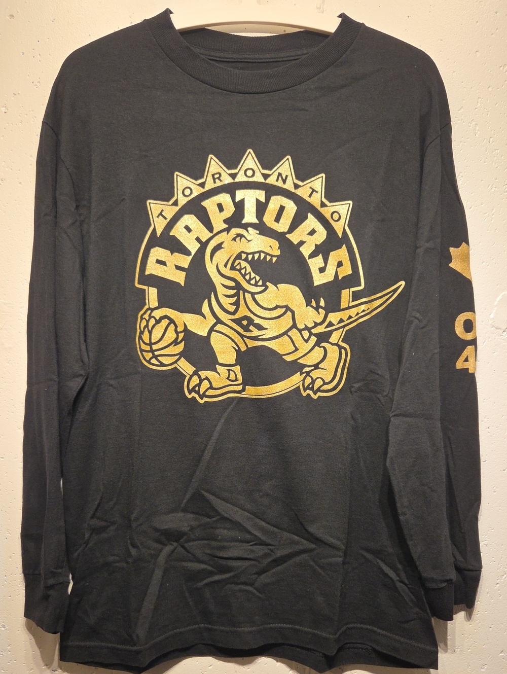 *2014* OVO x Toronto Raptors Black Long Sleeve Tee w/ Various Gold Logos